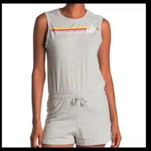 Nike womens shorts romper retro jumpsuit stripes